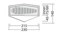 Robens Robens Starlight 1 Person Pole tent Floorplan
