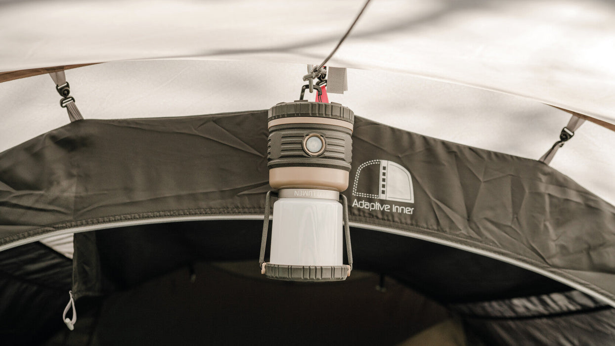 Robens Tent Eagle Rock 6 + 2XP Aluminium Poled Tunnel Tent feature image of lamp hanging