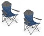 Kampa XL High Back Folding Camping Chair - Midnight Blue X2