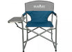Summit Ambassador Padded Folding Chair with Side Table - Bentley Blue - main product image of chair with side table folded out