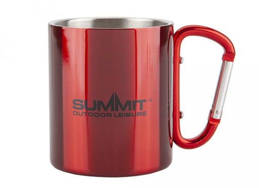 Summit Carabiner 300ml Stainless Steel Mug - Red - main product image