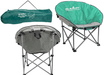 Summit Eclipse Folding Moon Chair - Green shown rear view and carry bag