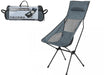 Summit High Back Pack Away Chair - Slate Grey - main product image, showing chair and inset of carry bag