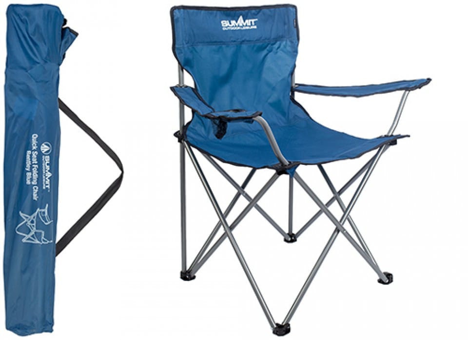 Summit Quickseat Folding Chair with Carry Bag - Bentley Blue