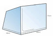 SunnCamp 3 Person Hanging Awning Inner Tent - A simple line drawing of a rectangular panel or enclosure with labeled dimensions 180cm, 200cm, and 175cm on a white background.