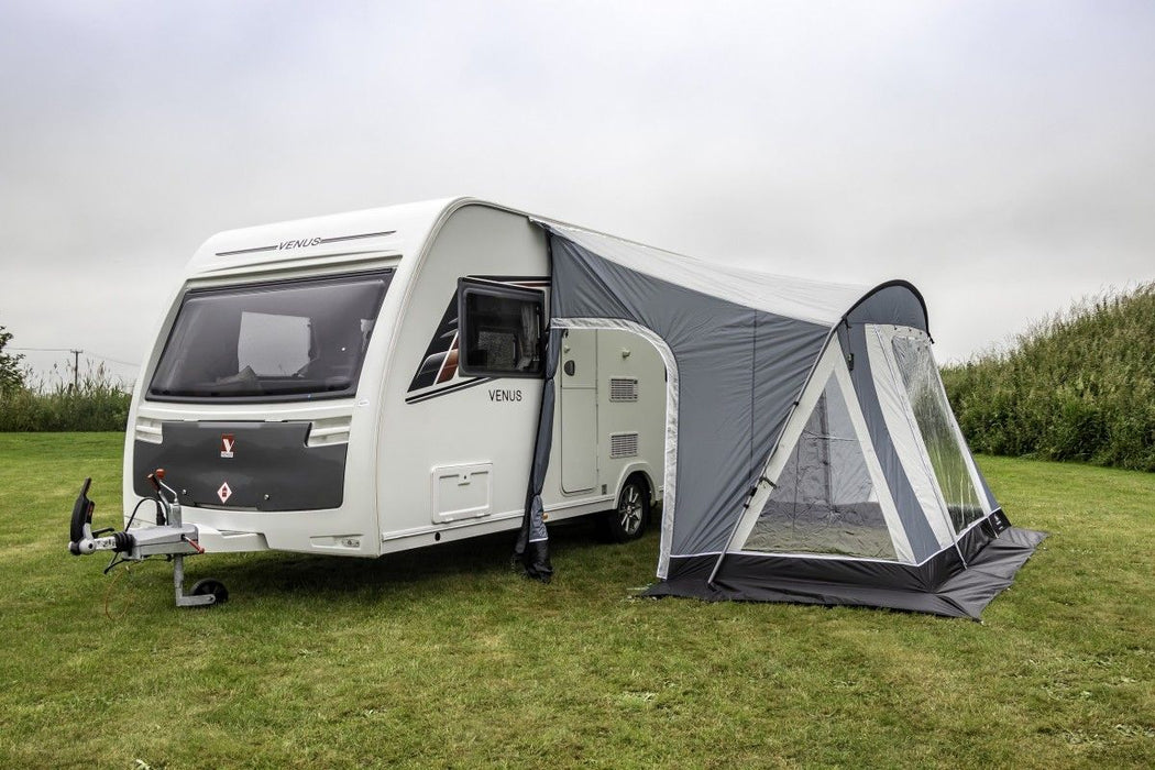 Sunncamp Swift 325 SC - Deluxe Caravan Awning side view showing doorway