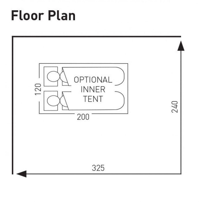 Sunncamp Swift 325 SC - Deluxe Caravan Awning floor plan
