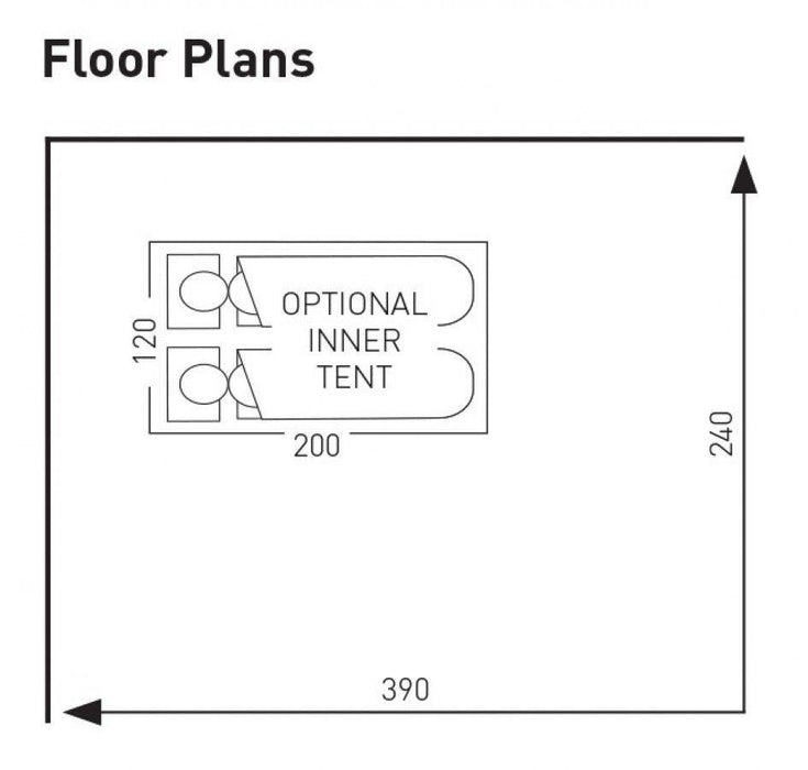 Sunncamp Swift 390 SC - Deluxe Caravan Awning floor plan
