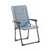 Travellife Lago Compact Camping Chair Wave Blue - main product image, showing a light blue fabric outdoor lounge chair with a black metal frame, on a plain white background.