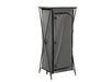 Travellife Toledo High Folding Camping Storage Unit – product image, showing a grey fabric privacy tent with a black metal frame, shown on a solid white background.