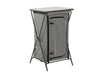 Travellife Toledo Low Foldable Camping Storage Unit – Dark Grey - product image, showing storage unit erected with door closed