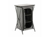 Travellife Toledo Low Foldable Camping Storage Unit – Dark Grey - main product image, showing storage unit erected with door tied open