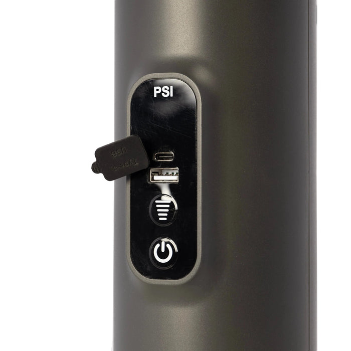 Vango AirBeam Tempest Pump - close-up of USB charging port