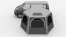 Vango Airhub Hexaway Pro Drive Away Awning Low - Cloud Grey feature CAD image of top view of awning