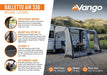 Vango Balletto Air 330 Inflatable Caravan Porch Awning - 2026 Model - internal features infographic