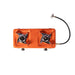 Vango Blaze Double 2 Burner Camping Stove - product image, shown from bird's eye view with PVC hose attached