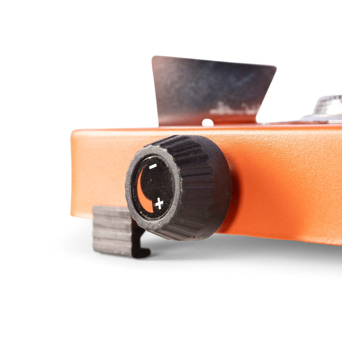 Vango Blaze Double 2 Burner Camping Stove - product image, showing close-up of burner control