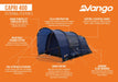 Vango Capri 400 4-Person Camping Tent - product external features infographic