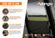 Vango Cove Air TC Inflatable Drive Away Awning Grey - Low  internal  features infographic 