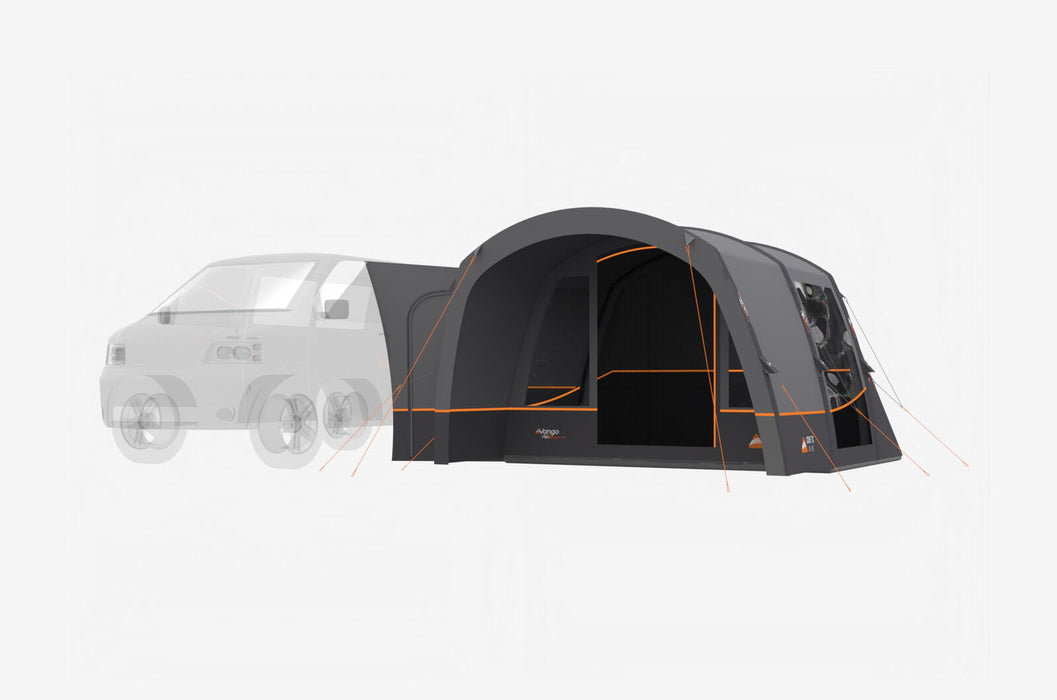 Vango Cove Air TC Inflatable Drive Away Awning Grey - Low  CAD image of awning