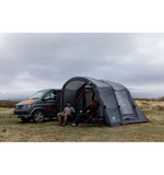 Vango Cove II Air Inflatable Drive Away Awning Smoke - Low lifestyle image of side view of awning