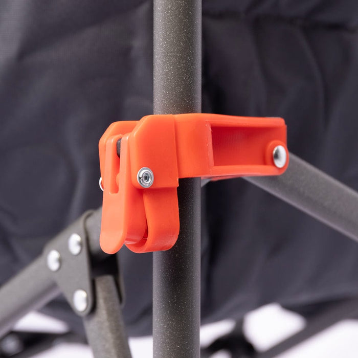 Vango Crater Padded Camping Chair - product image, showing close-up of safety lock