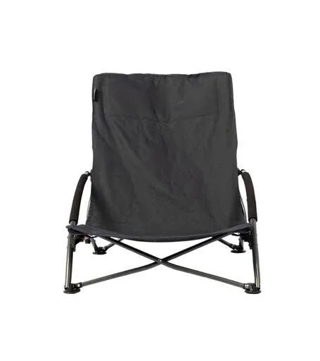 Vango Dune Folding Low Beach Chair Granite Grey front view on white background