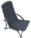 Vango Dune Folding Low Beach Chair Granite Grey side view on white background