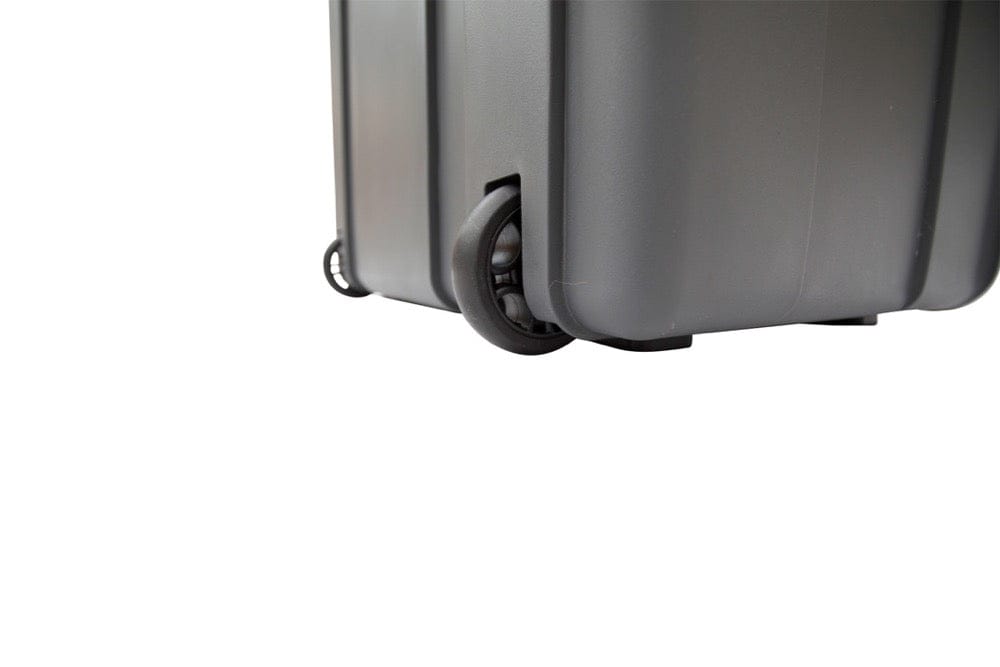 Vango E-Pinnacle 40L 12V & 230V Electric Cool Box - product image, showing close-up of wheel