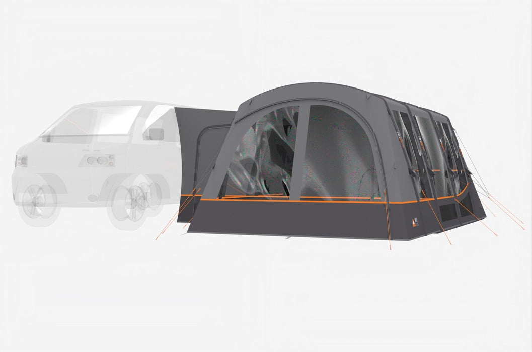 Vango Galli CC Air Inflatable Drive Away Awning - Low main feature image with more of front view showing less of the sides
