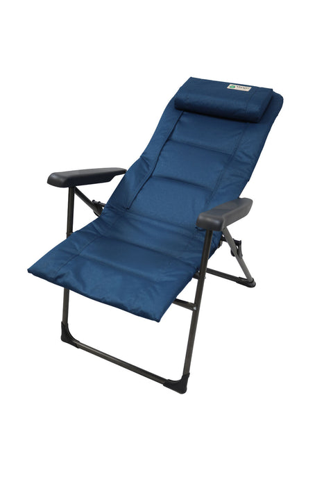 Vango Hadean DLX Chair Moroccan Blue Folding Camping Chair feature image of reclining chair