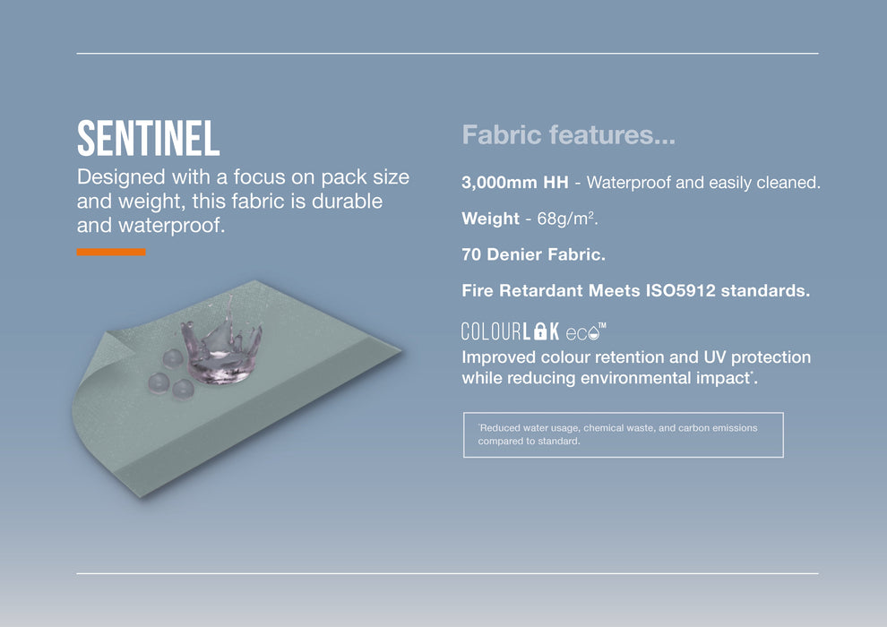 Vango Harris 500 Air 5 Berth Tunnel Tent feature image of information about sentinel fabric