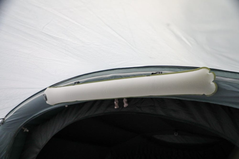 Vango Lightbeam 250 Recharge Camping Light - product image, shown in use with light turned off