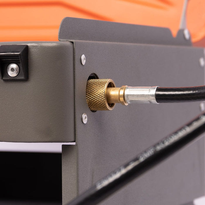 Vango Magma Grill 2 Burner Gas Stove - product image, showing close-up of gas connector