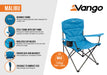 Vango Malibu Folding Camping Chair - Cobalt Blue - product infographic