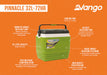 Vango Pinnacle 32L 72Hr Non Electric Camping Cool Box - Grey - product infographic