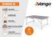 Vango Redwood Duo 60 Adjustable Camping Table - product features infographic