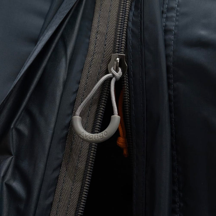 Vango Savannah 600XL 6-Person Family Tent Package - product image, showing close-up of door zip