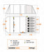 Vango Savannah 600XL 6-Person Family Tent Package - product floorplan infographic