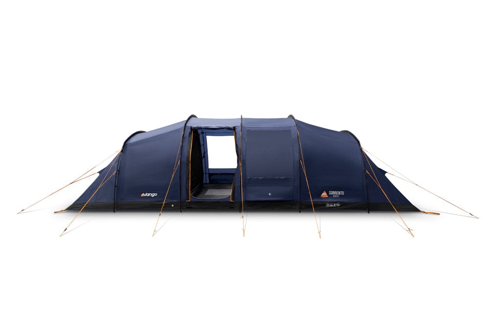 Vango Sorrento 600XL 6-Person Family Tunnel Tent - product image, shown from side view with living area door open