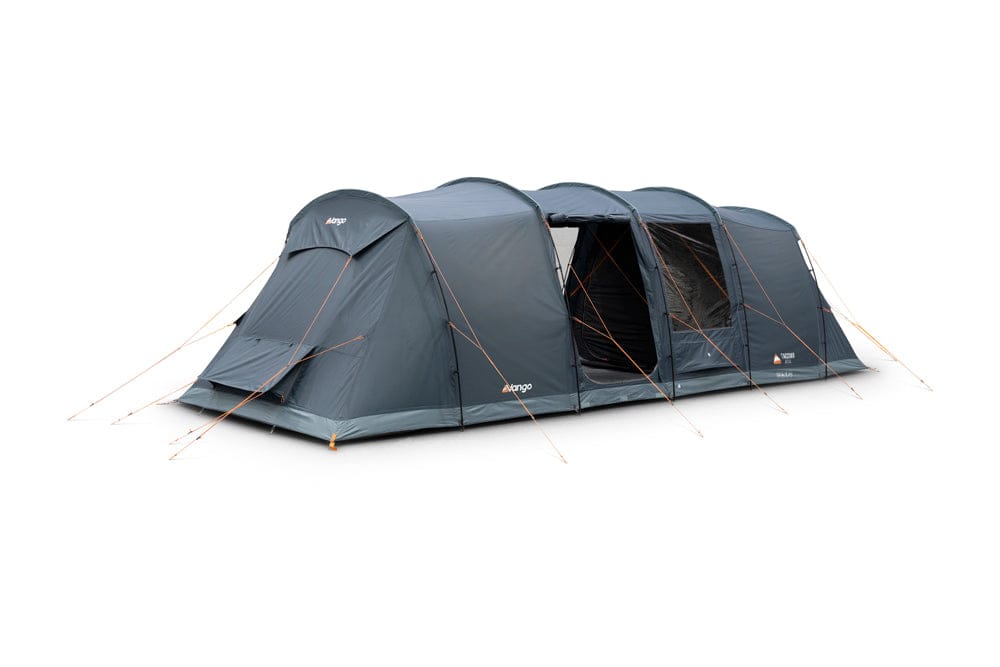 Vango Tacoma 800XL 8-Person Family Camping Tent - product image from front-side view, showing open tent door