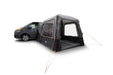Vango Tailgate AirHub II Low Drive Away Awning - product image, shown attached to vehicle with tunnel and end doors open