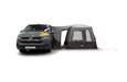 Vango Tailgate AirHub II Low Drive Away Awning - product image, shown attached to vehicle with tunnel doors open