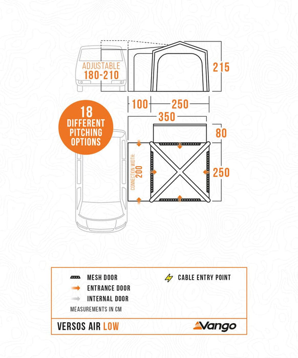 Vango Versos Air Inflatable Cloud Grey Drive Away Awning - Low