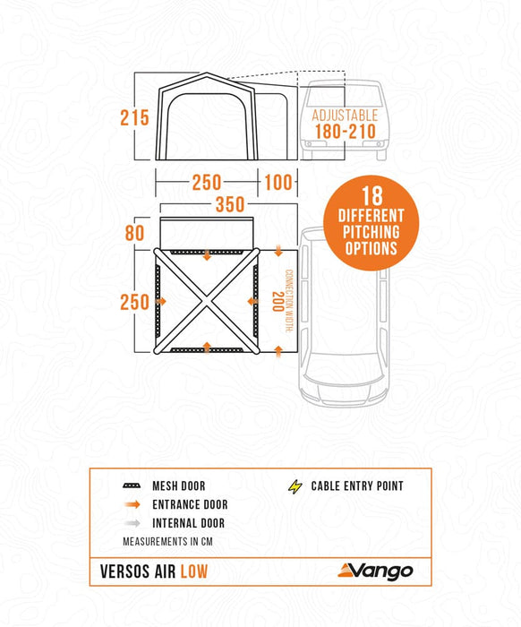 Vango Versos Air Inflatable Cloud Grey Drive Away Awning - Low