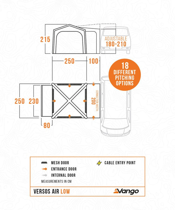 Vango Versos Air Inflatable Cloud Grey Drive Away Awning - Low