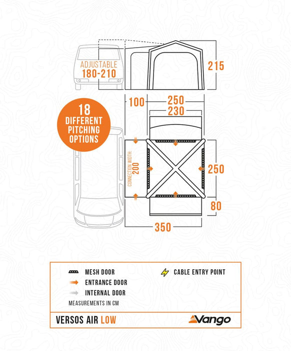 Vango Versos Air Inflatable Cloud Grey Drive Away Awning - Low