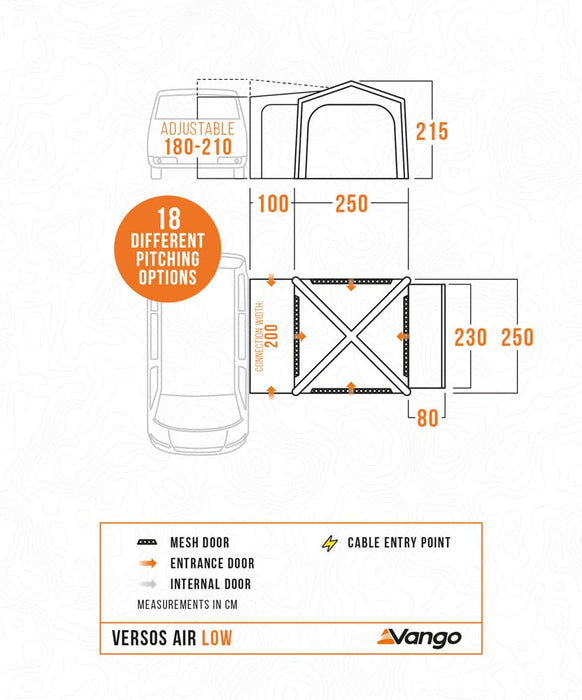 Vango Versos Air Inflatable Cloud Grey Drive Away Awning - Low