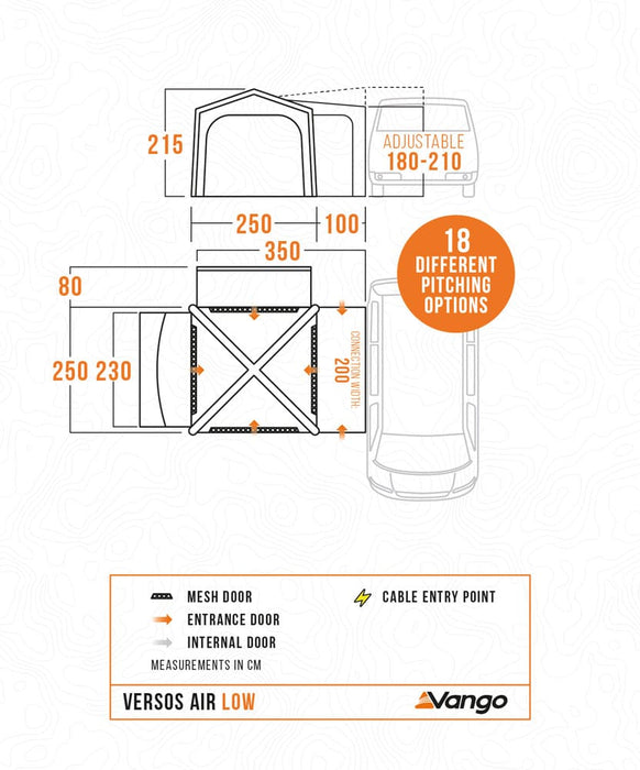 Vango Versos Air Inflatable Cloud Grey Drive Away Awning - Low