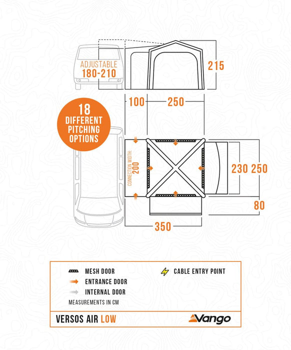 Vango Versos Air Inflatable Cloud Grey Drive Away Awning - Low